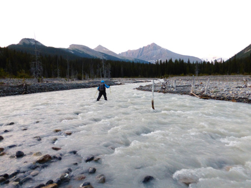 Icy Cold Morning Ford of the Smoky River, Jasper National Park